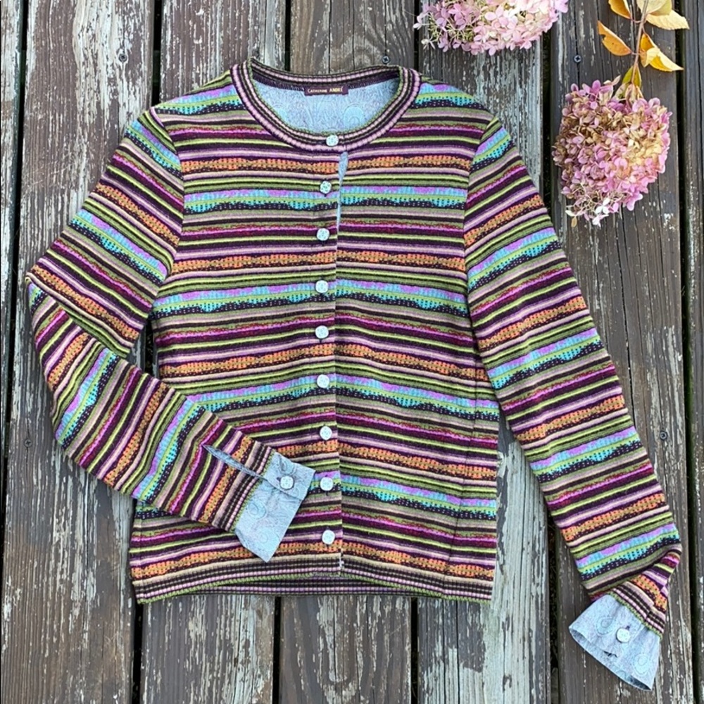 Whimsical cardigan by Catherine Andre